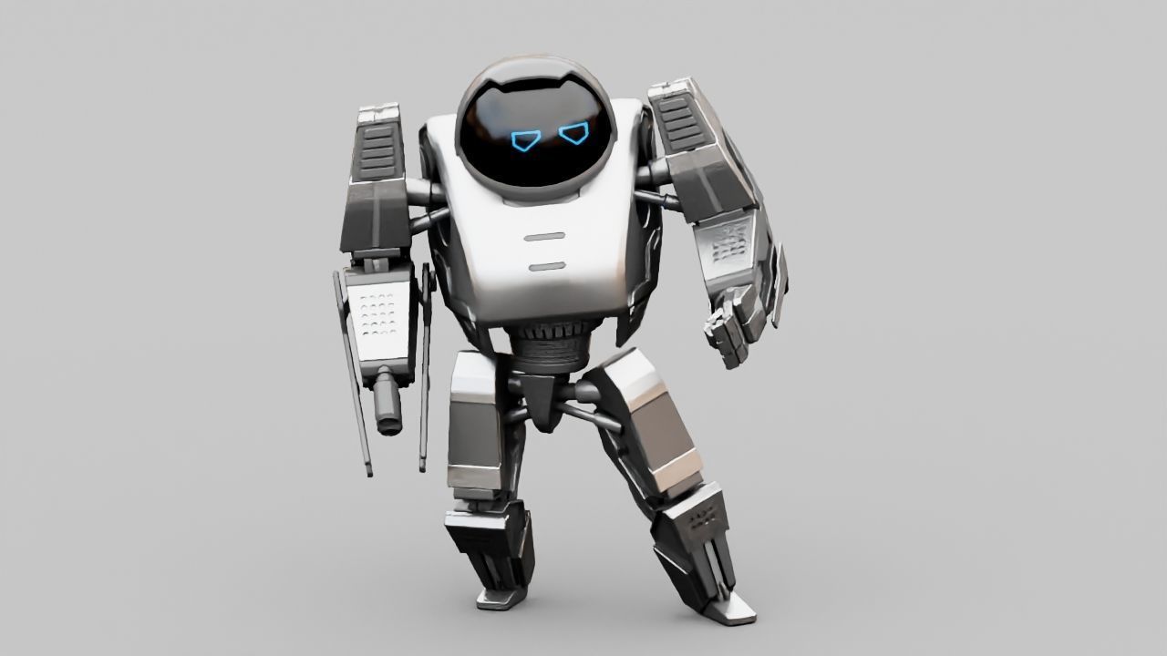 Battle droid rigged 3D model_2