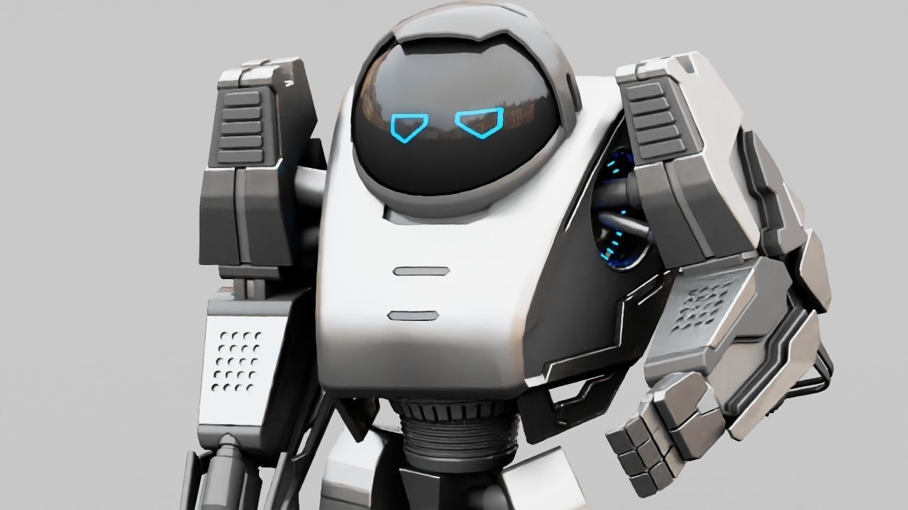 Battle droid rigged 3D model_11