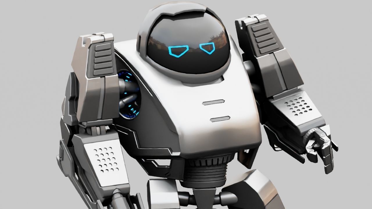 Battle droid rigged 3D model_13