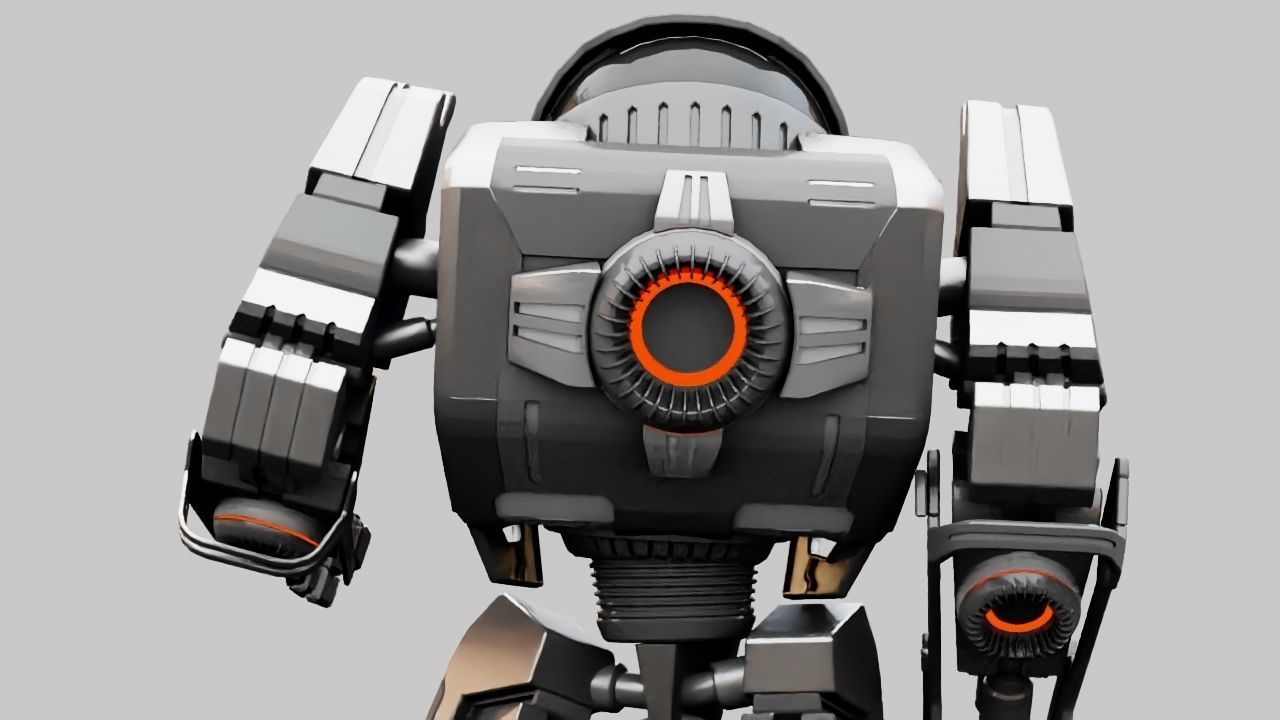 Battle droid rigged 3D model_15