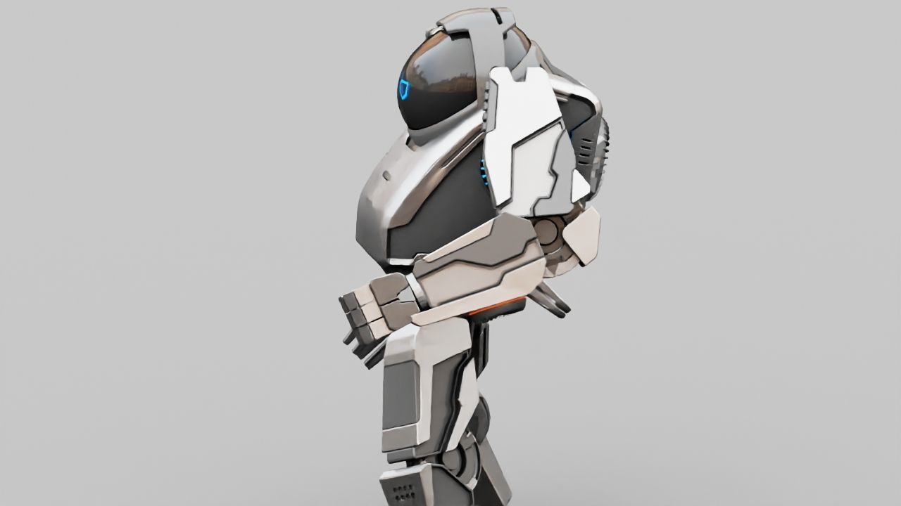Battle droid rigged 3D model_6