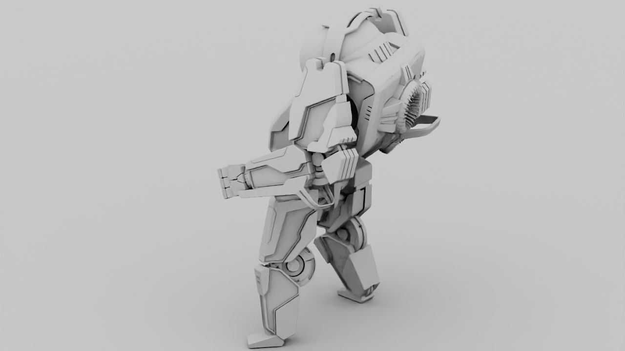 Battle droid rigged 3D model_24