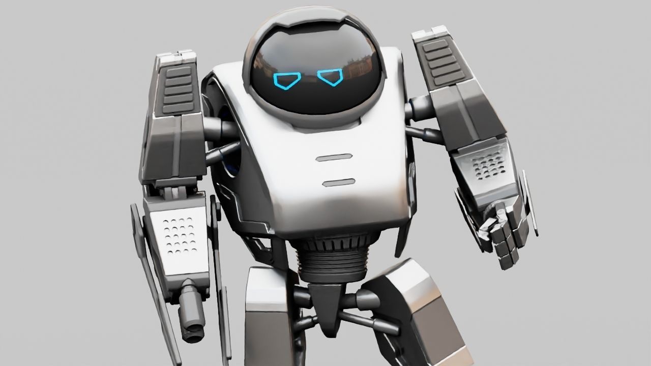 Battle droid rigged 3D model_19