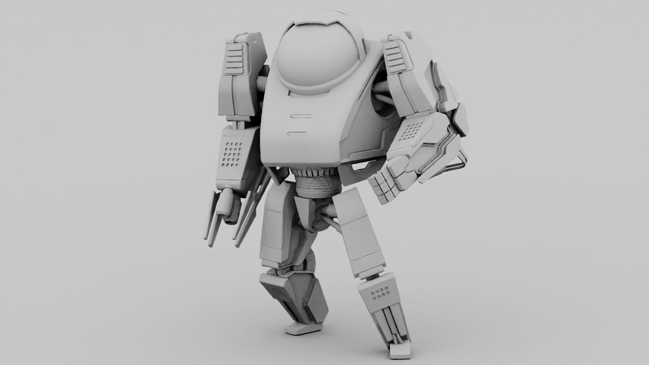 Battle droid rigged 3D model_20