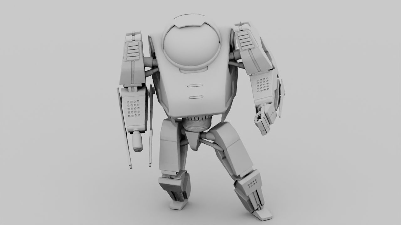 Battle droid rigged 3D model_26