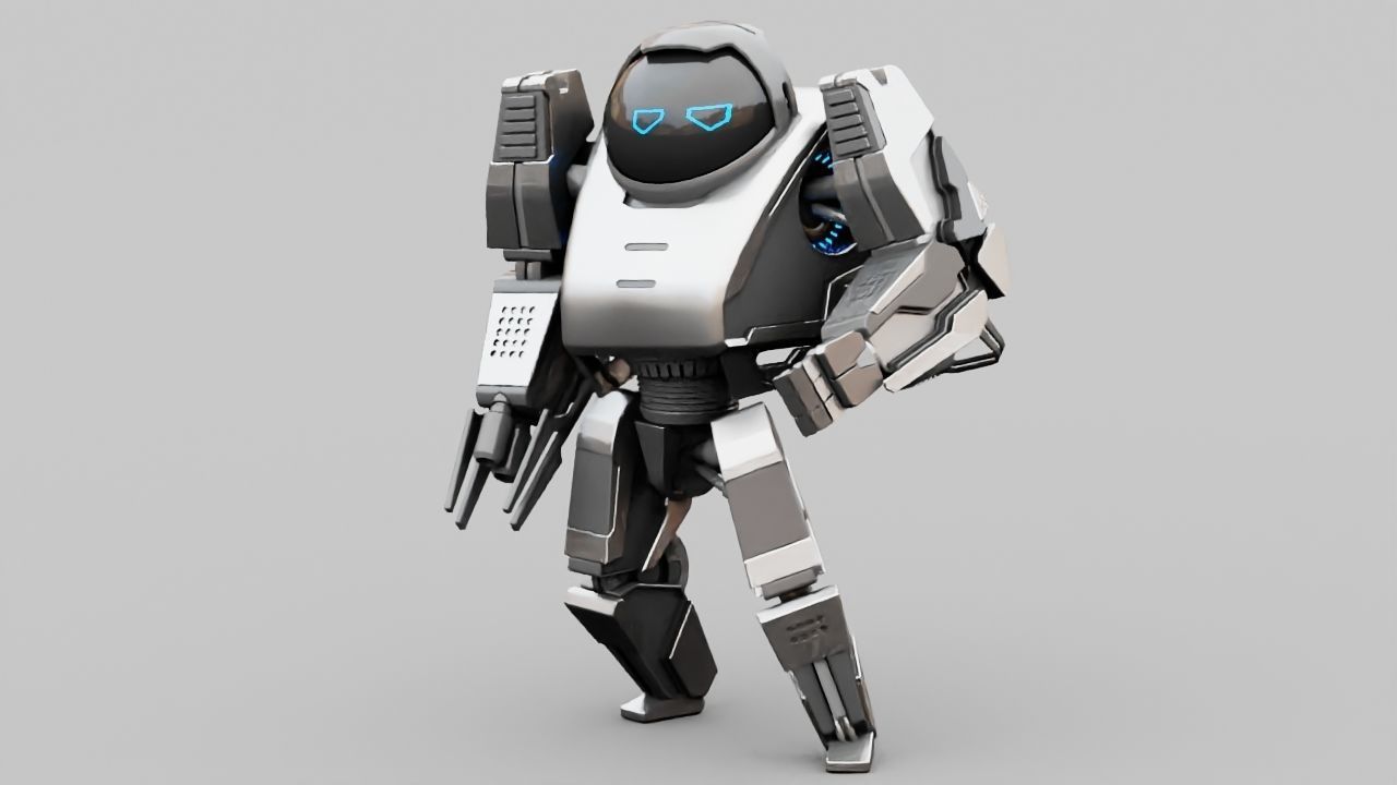 Battle droid rigged 3D model_12