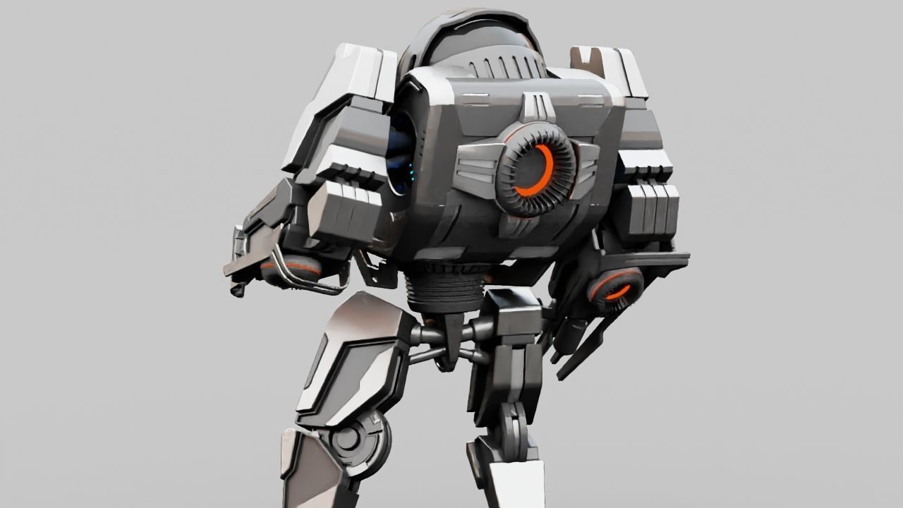 Battle droid rigged 3D model_5