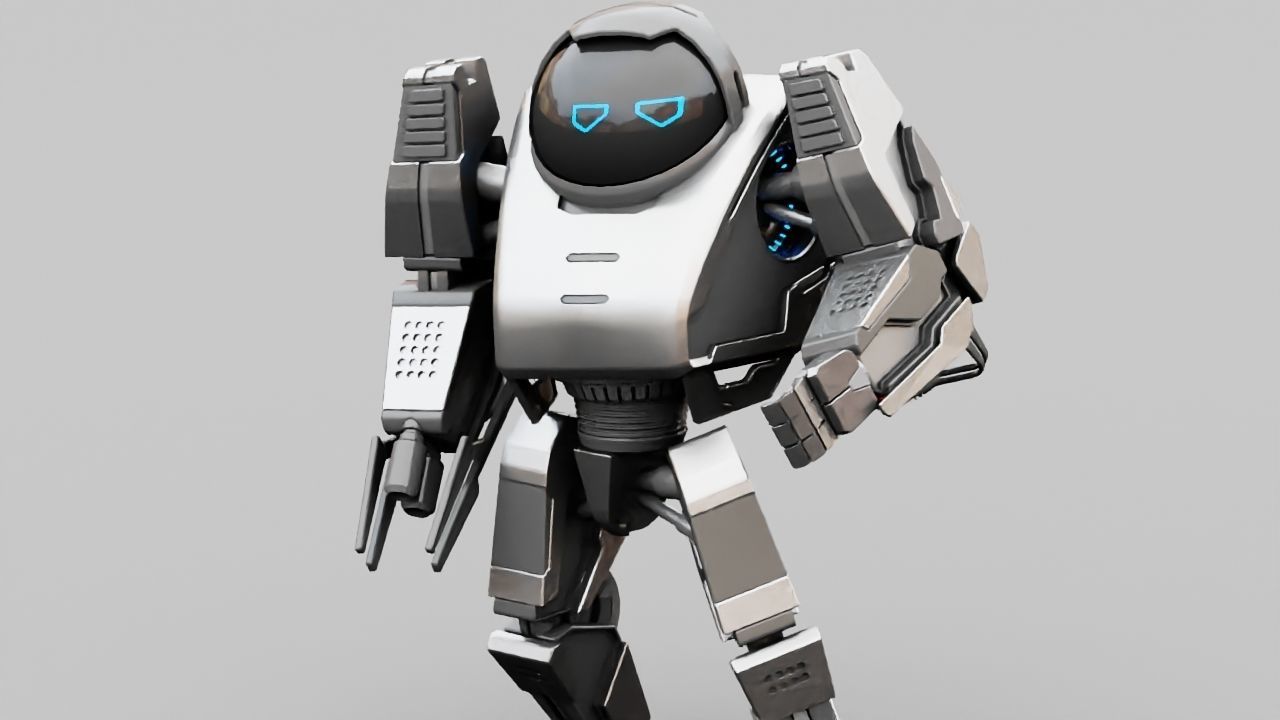 Battle droid rigged 3D model_7