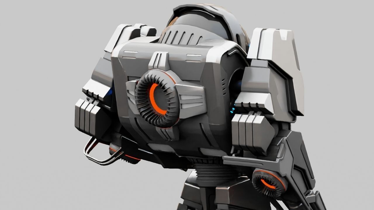 Battle droid rigged 3D model_14