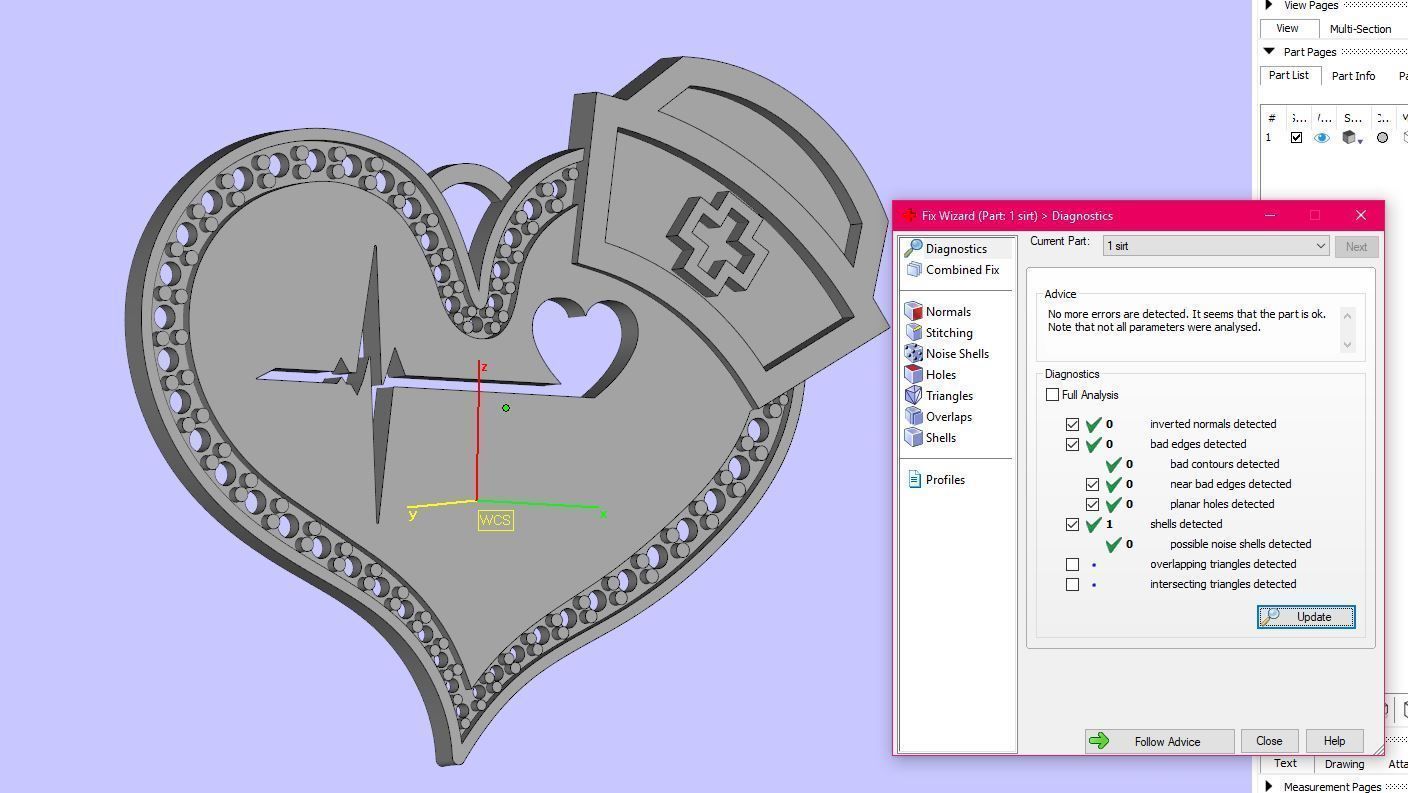 Heart pendant with Doctor style  fashion 3D print model_6