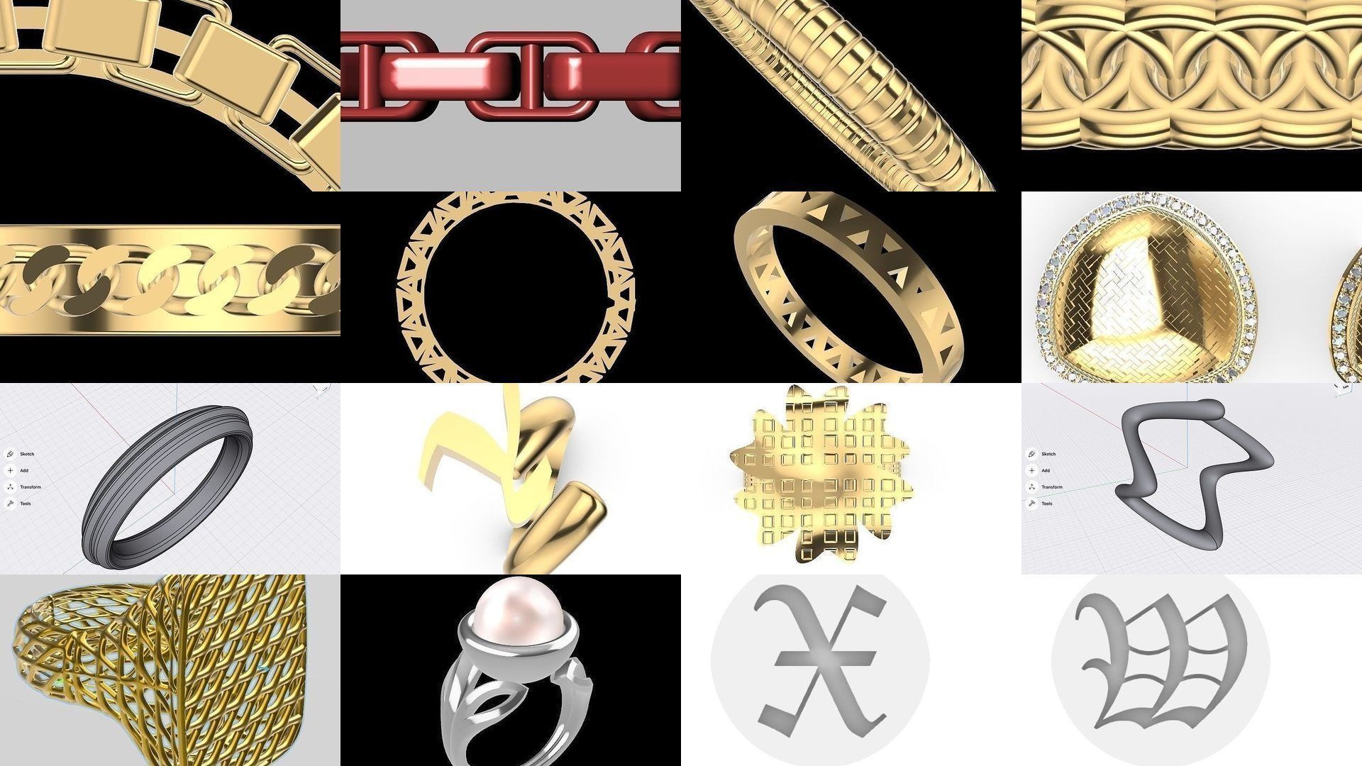200 plus ring designs stl verified  3D Model Collection_55