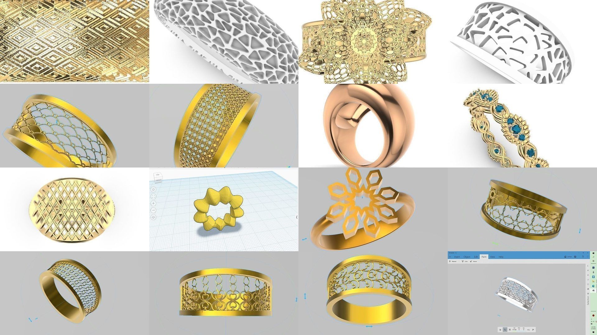 200 plus ring designs stl verified  3D Model Collection_45