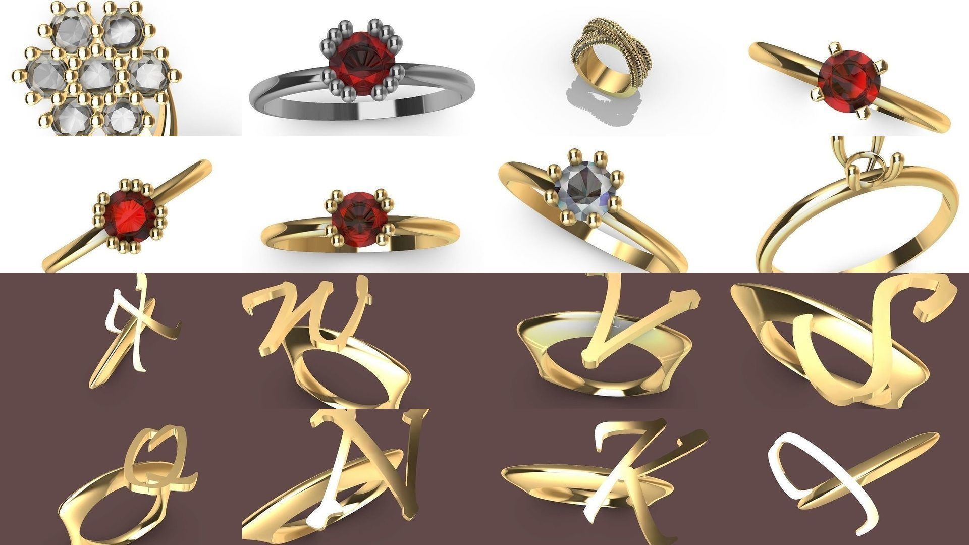 200 plus ring designs stl verified  3D Model Collection_80