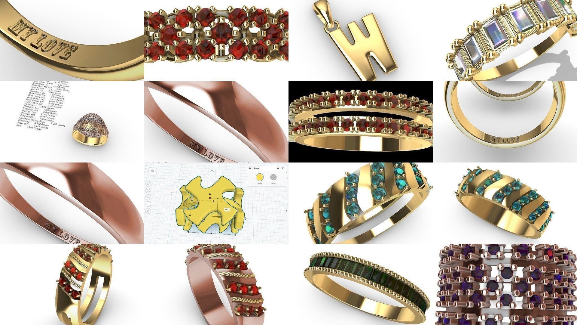 200 plus ring designs stl verified  3D Model Collection_75