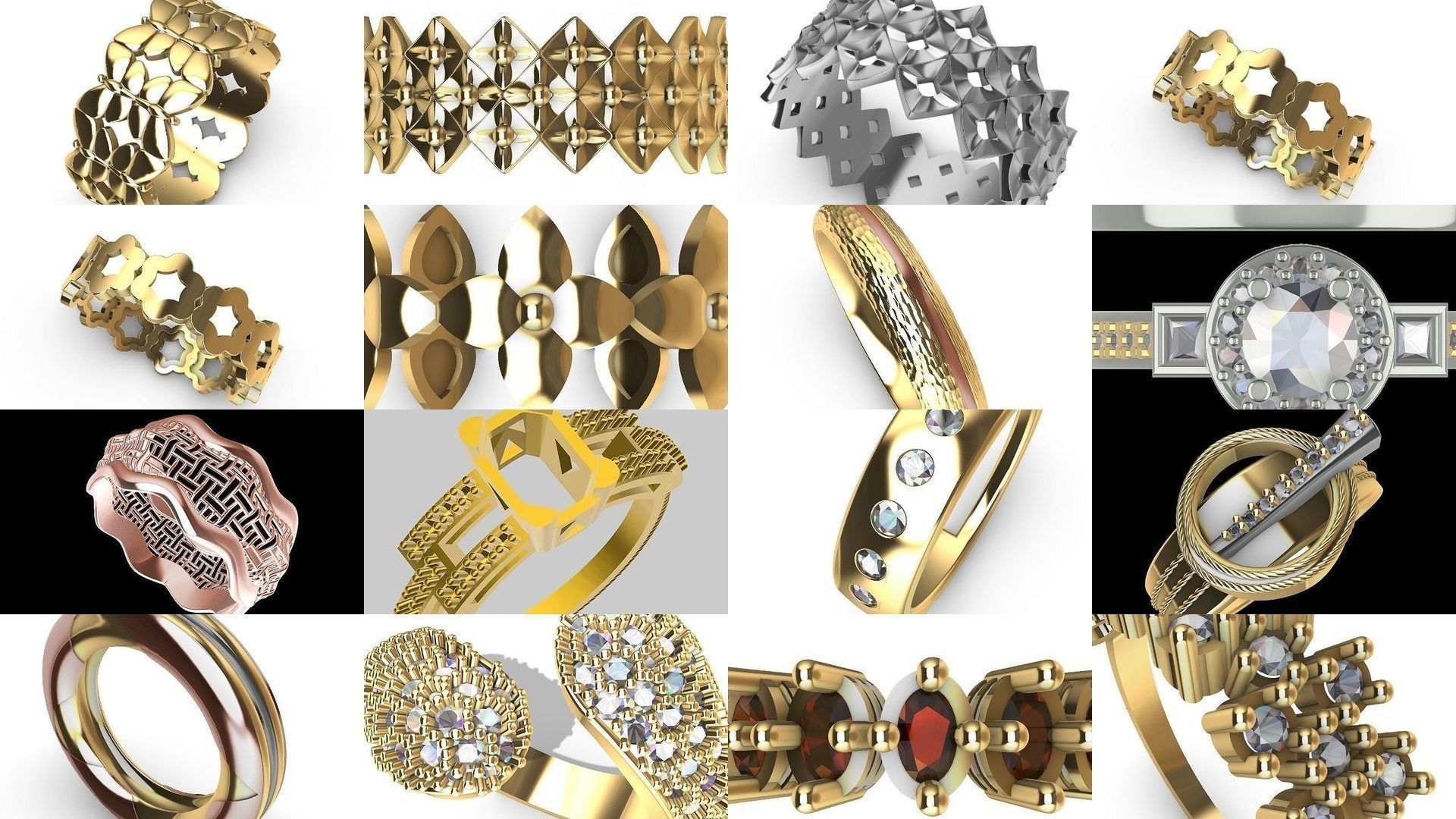 200 plus ring designs stl verified  3D Model Collection_70