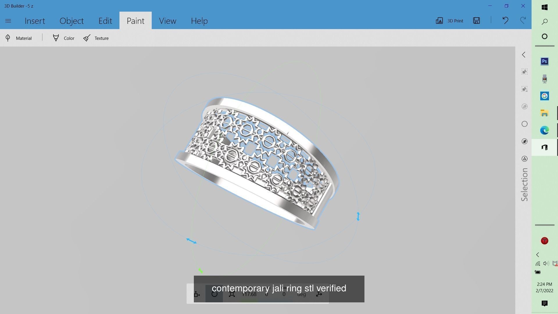 200 plus ring designs stl verified  3D Model Collection_174