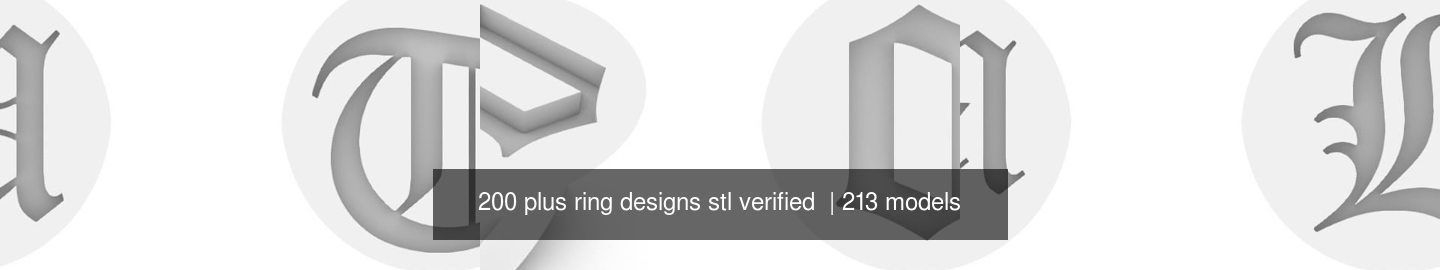 200 plus ring designs stl verified  3D Model Collection_62