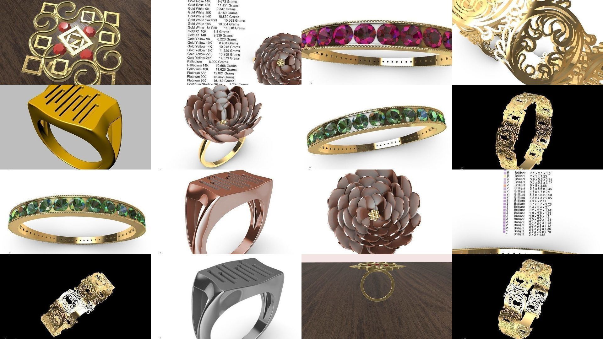 200 plus ring designs stl verified  3D Model Collection_91
