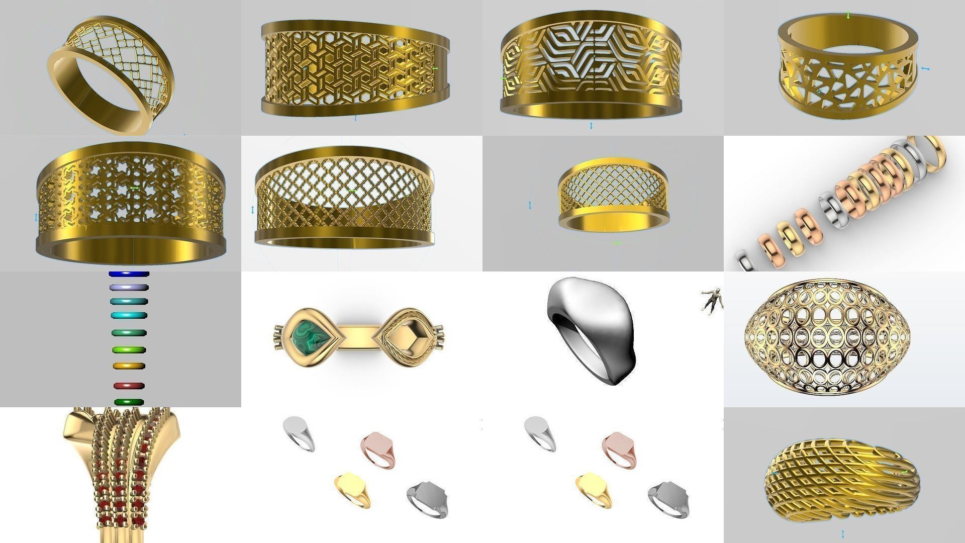 200 plus ring designs stl verified  3D Model Collection_50