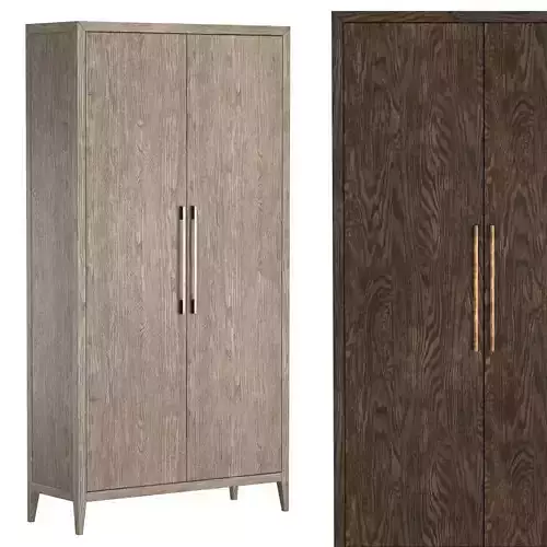 FRENCH CONTEMPORARY PANEL DOUBLE-DOOR CABINET