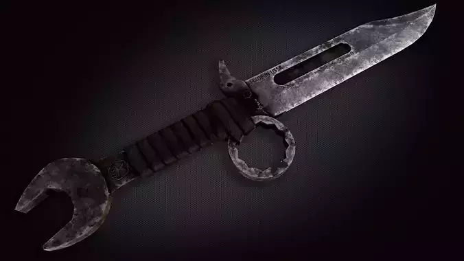 Craft knife post-apocalyptic PBR game readey