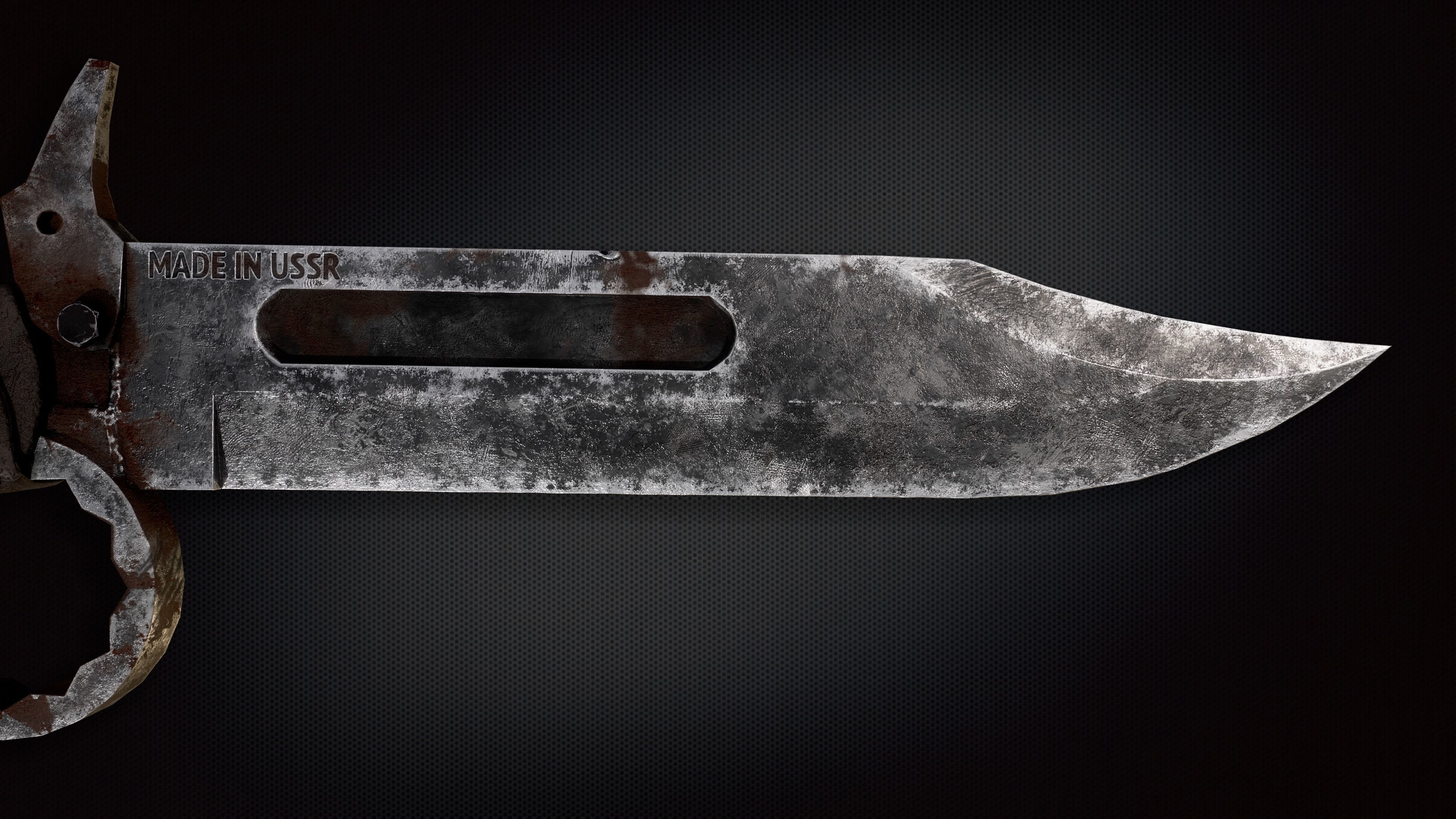 Craft knife post-apocalyptic PBR game readey Low-poly 3D model_7