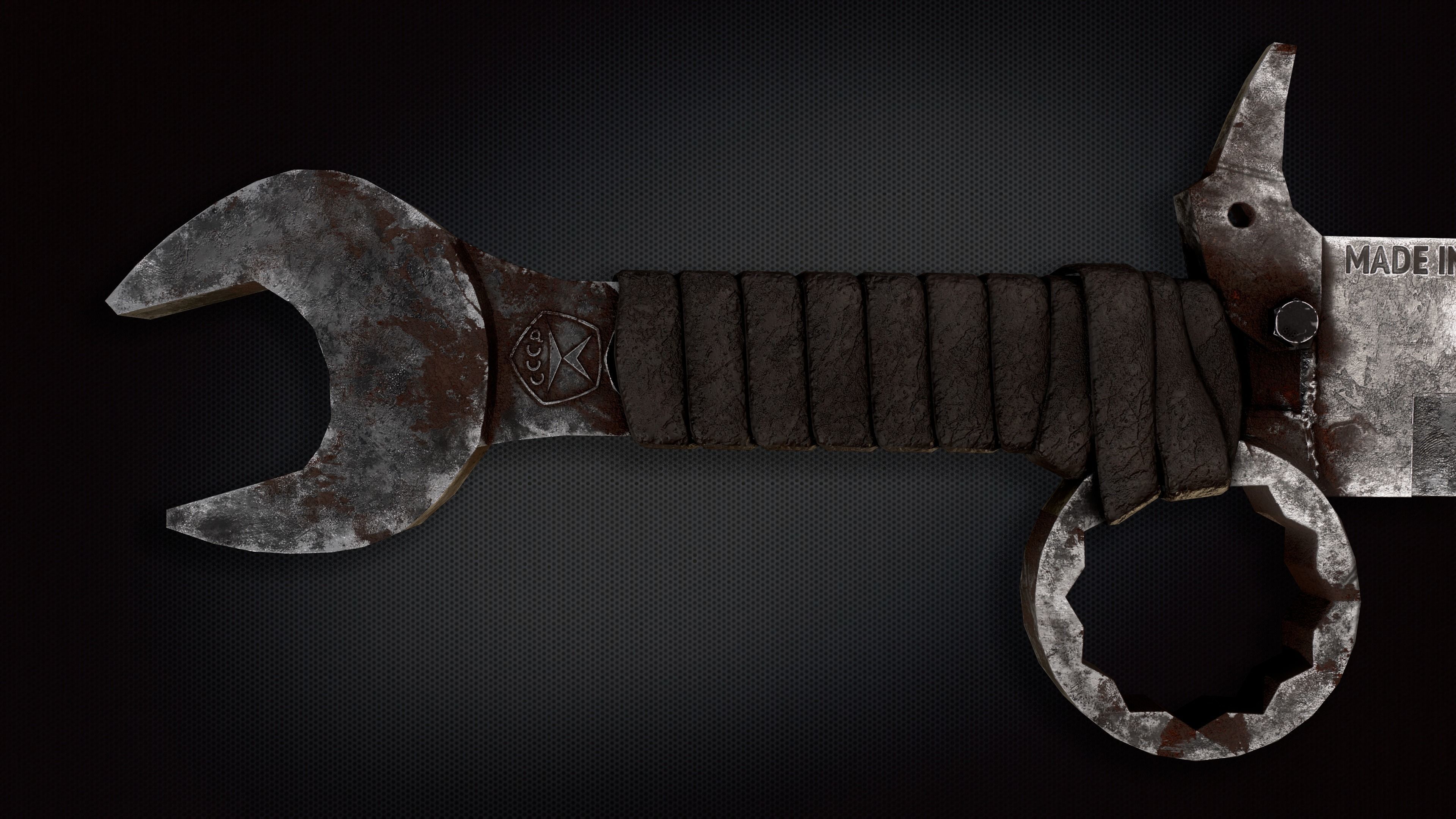 Craft knife post-apocalyptic PBR game readey Low-poly 3D model_6