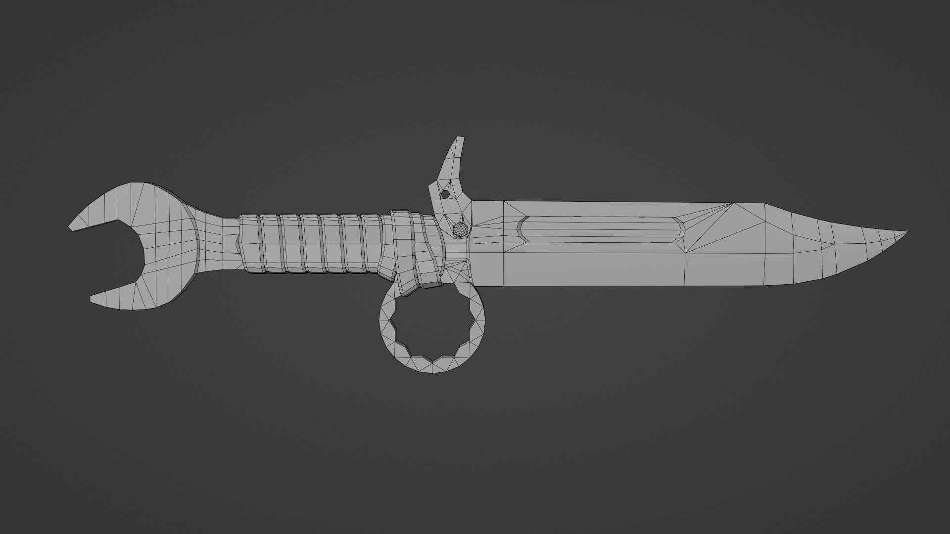 Craft knife post-apocalyptic PBR game readey Low-poly 3D model_4