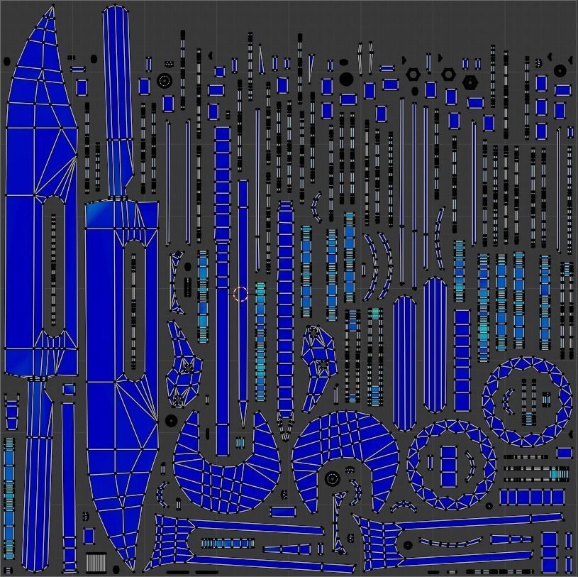 Craft knife post-apocalyptic PBR game readey Low-poly 3D model_5