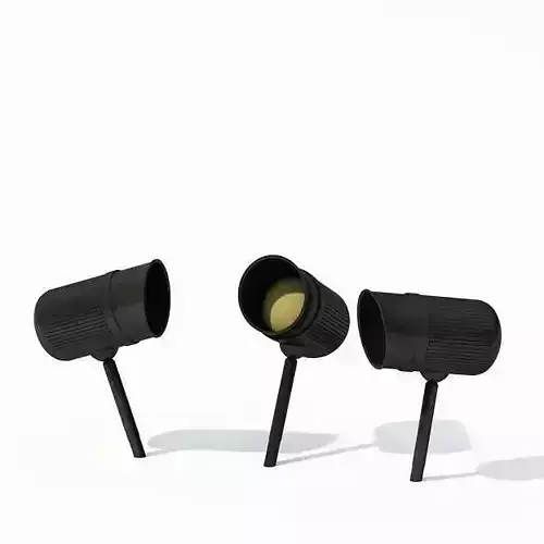 Black Metal Garden Lamp 3D model