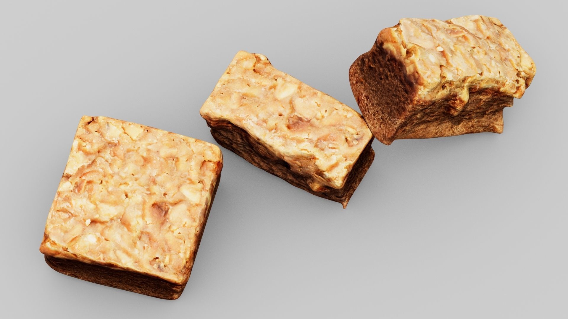 Toffee Cake  Low-poly 3D model_2