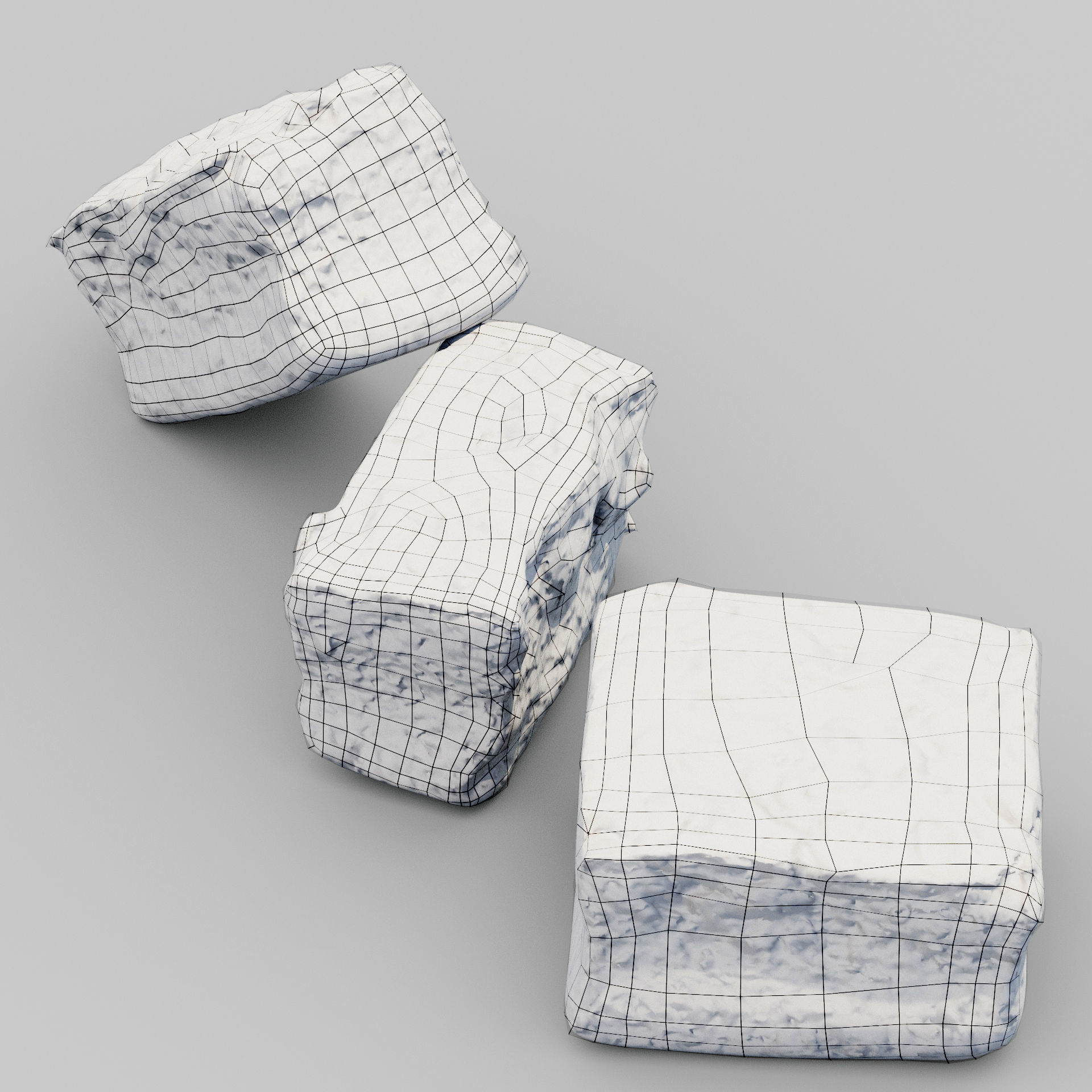 Toffee Cake  Low-poly 3D model_7