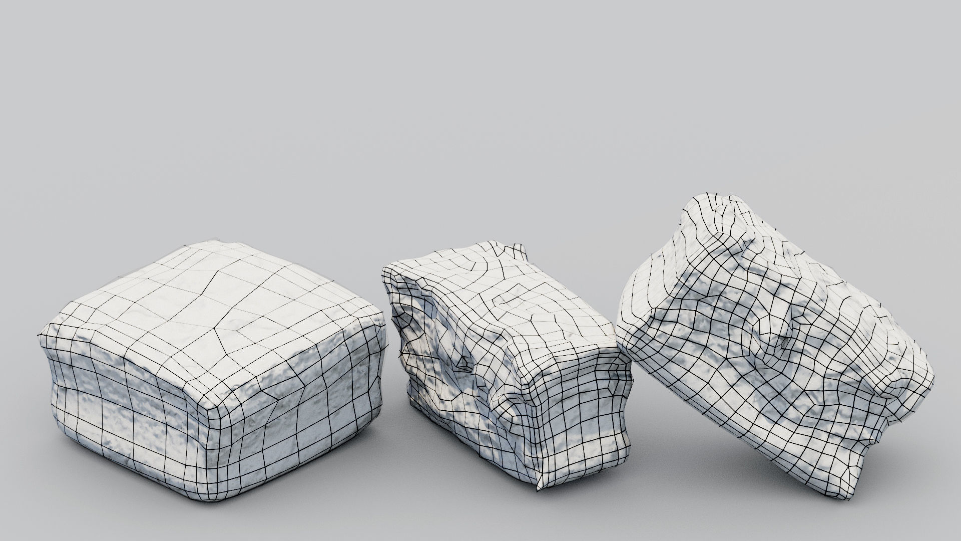 Toffee Cake  Low-poly 3D model_1