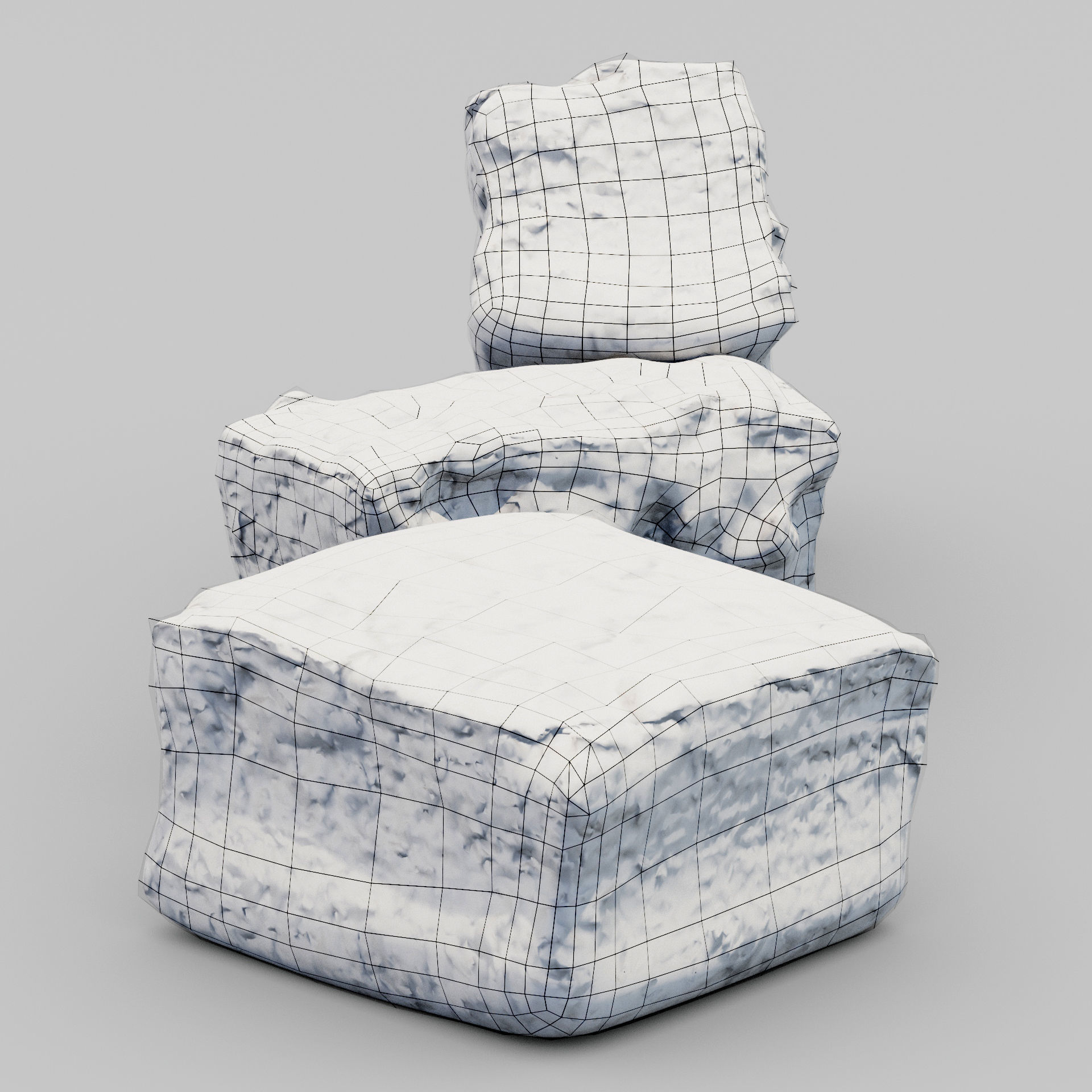 Toffee Cake  Low-poly 3D model_5