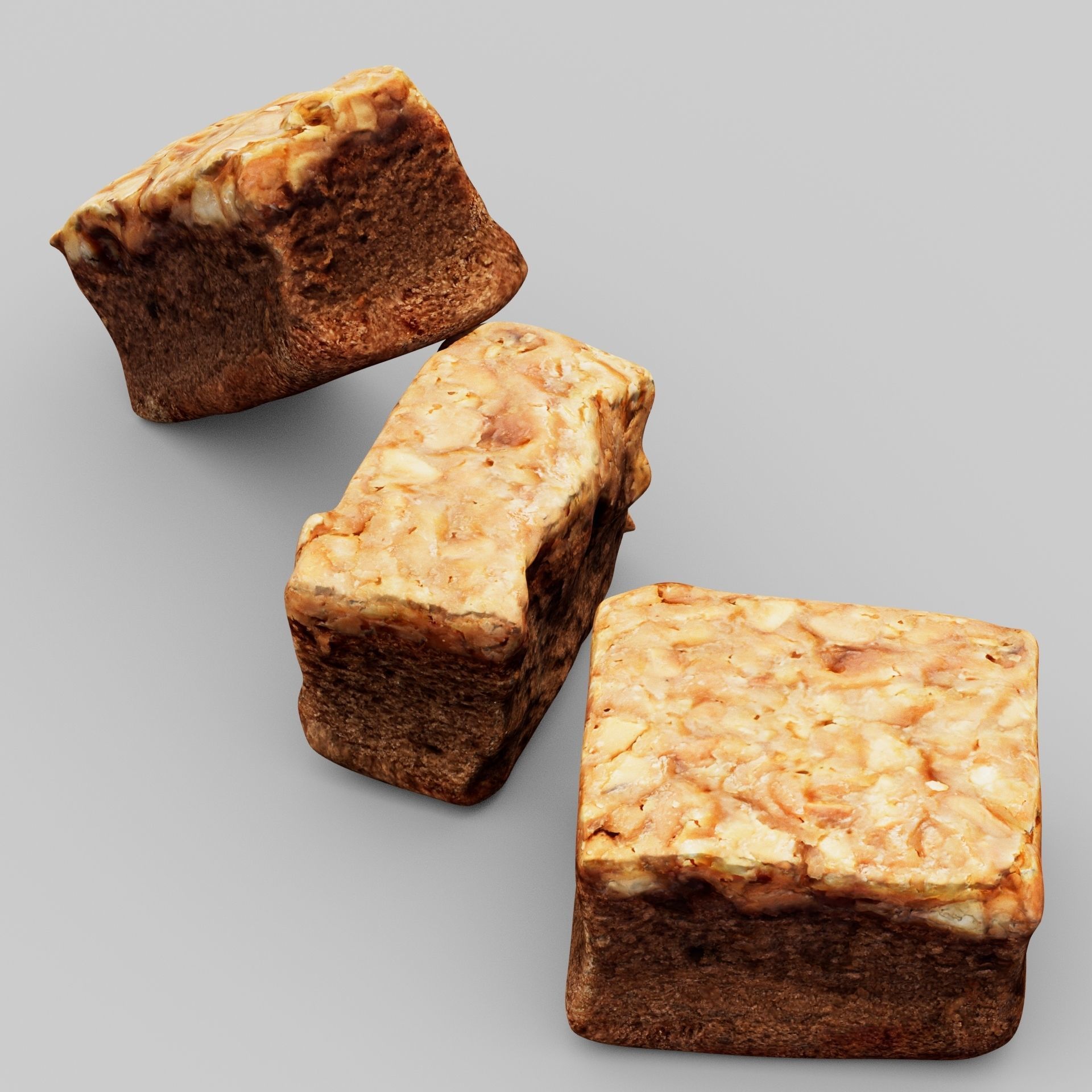 Toffee Cake  Low-poly 3D model_6