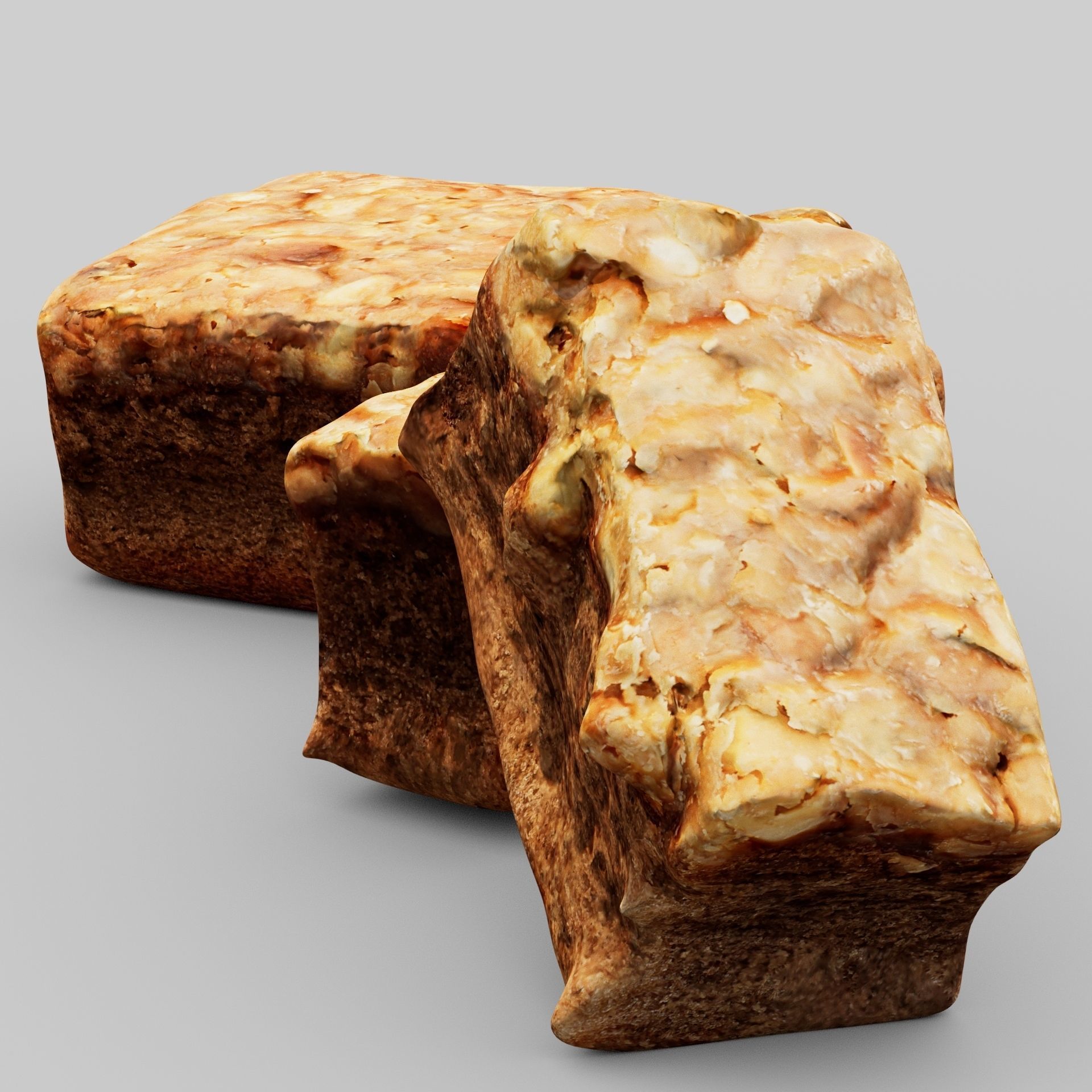 Toffee Cake  Low-poly 3D model_9
