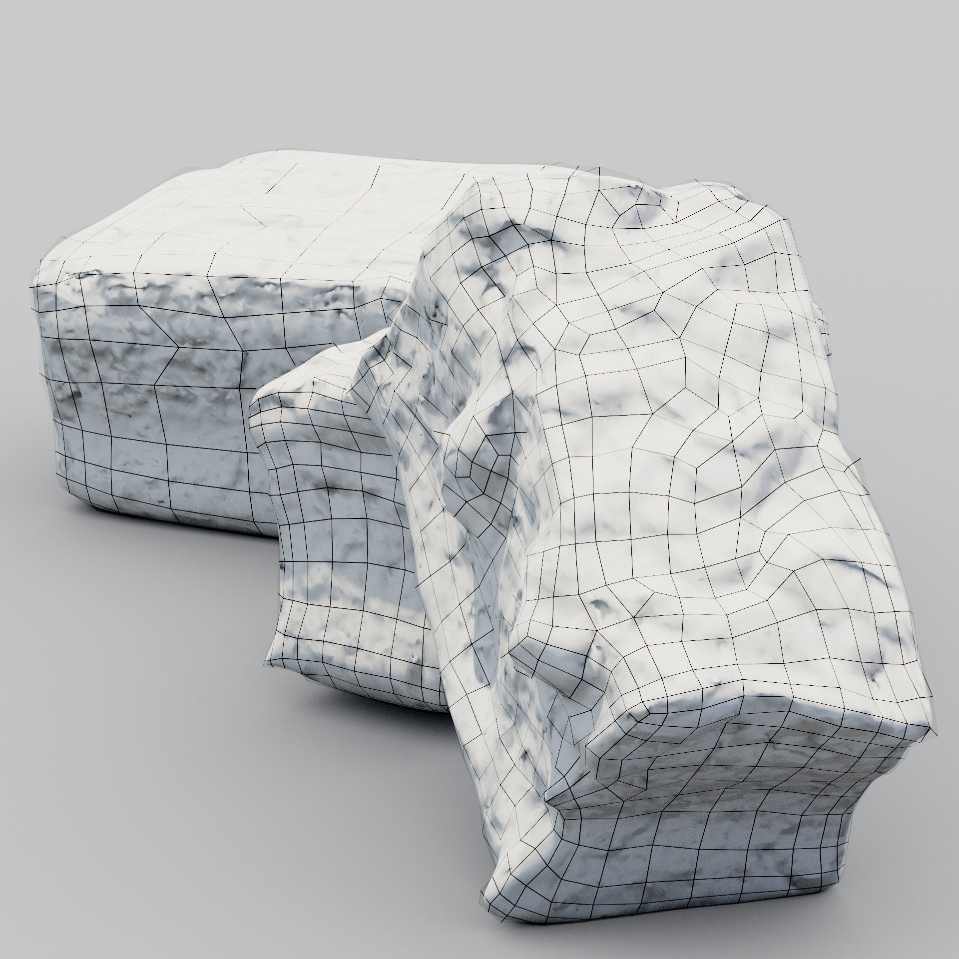 Toffee Cake  Low-poly 3D model_8