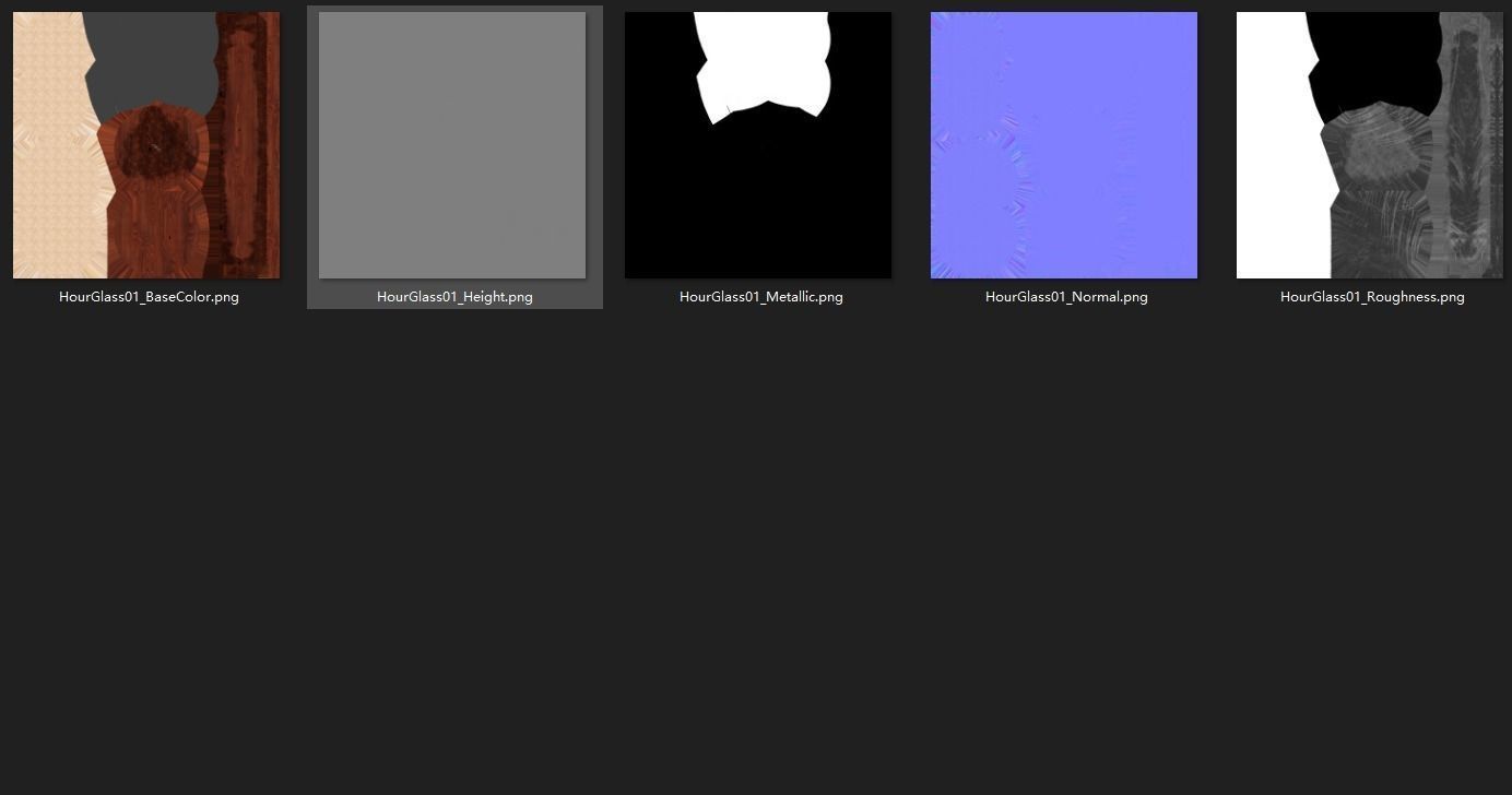 HourGlass01 wooden hourglass with sand inside Free low-poly 3D model_6