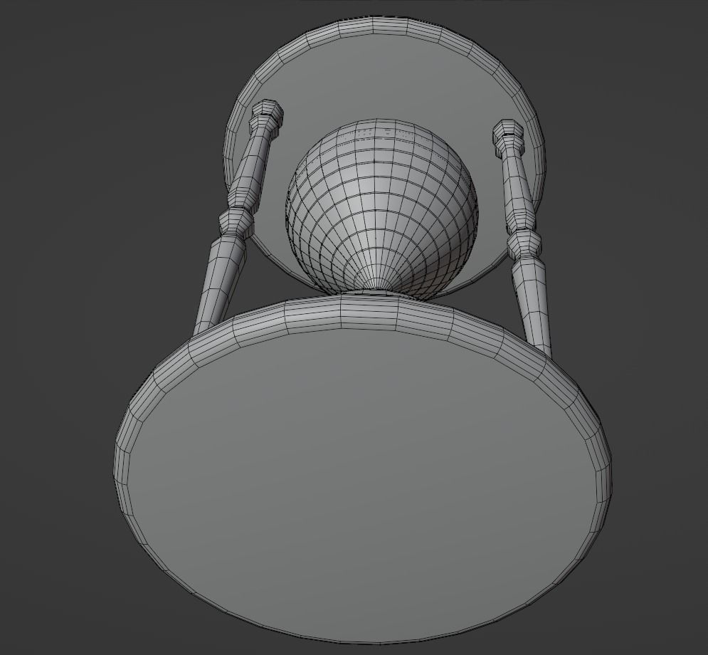 HourGlass01 wooden hourglass with sand inside Free low-poly 3D model_4