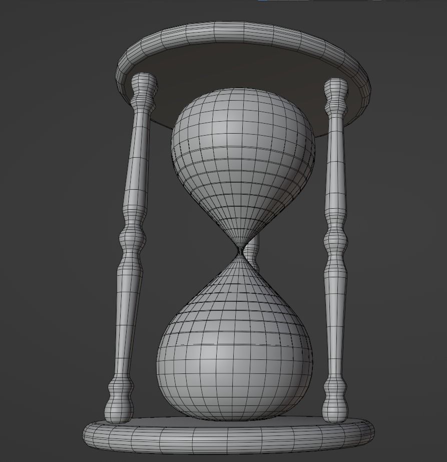 HourGlass01 wooden hourglass with sand inside Free low-poly 3D model_3