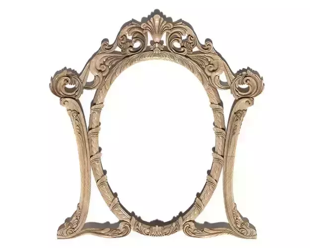 Frame-031 gold ornate mirror 3D model