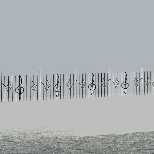 Fance treble clef fence Free 3D model