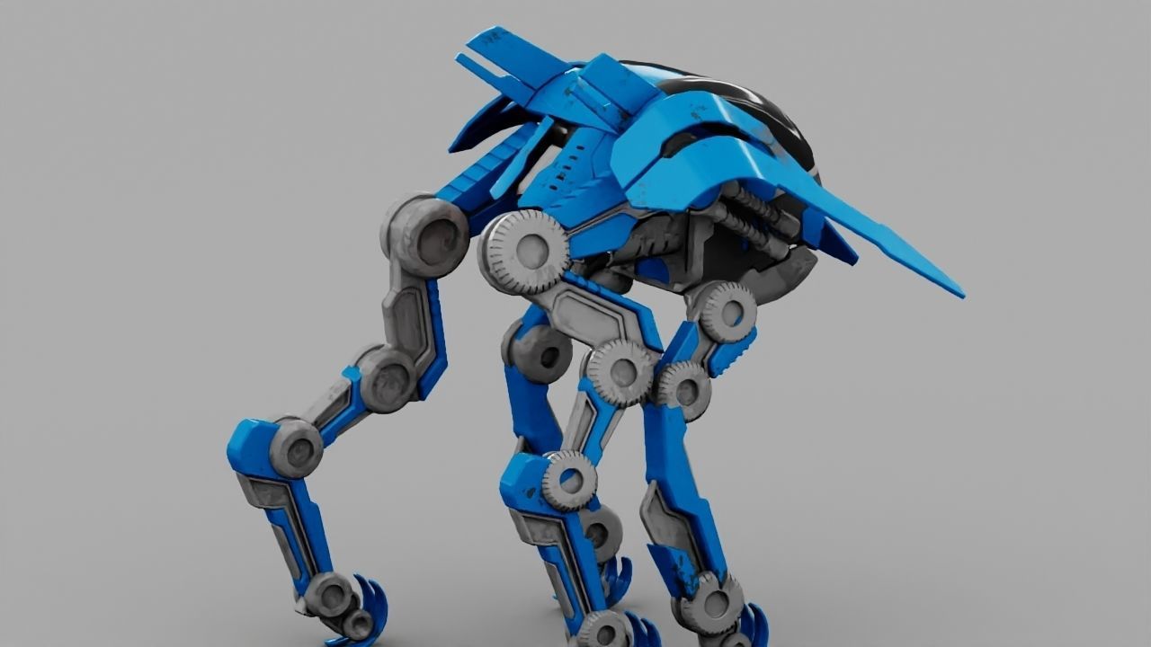 Alien Bot rigged 3D model_18