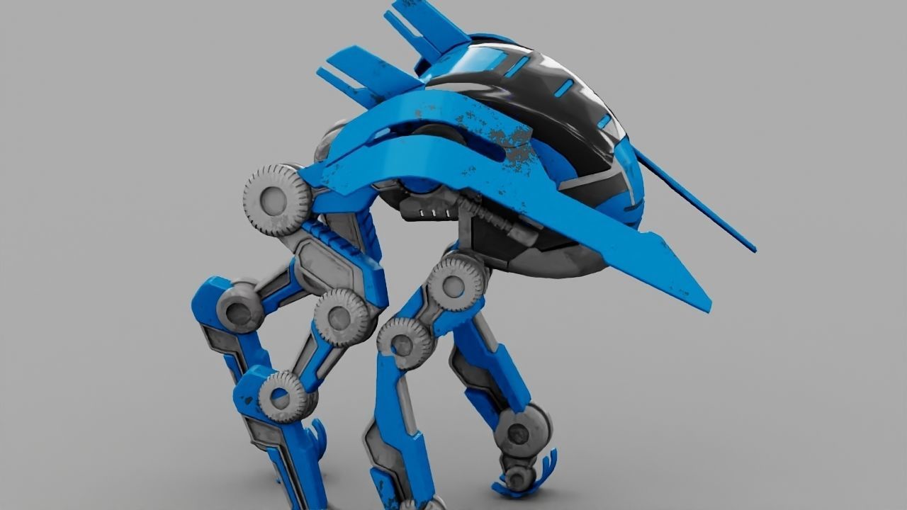 Alien Bot rigged 3D model_11