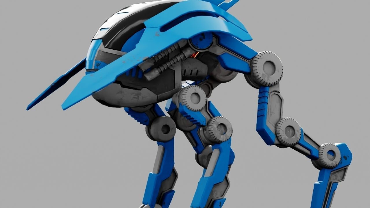 Alien Bot rigged 3D model_15