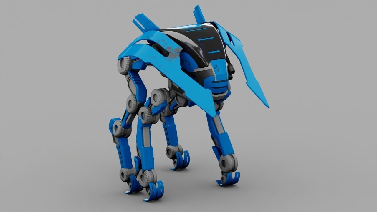 Alien Bot rigged 3D model_4