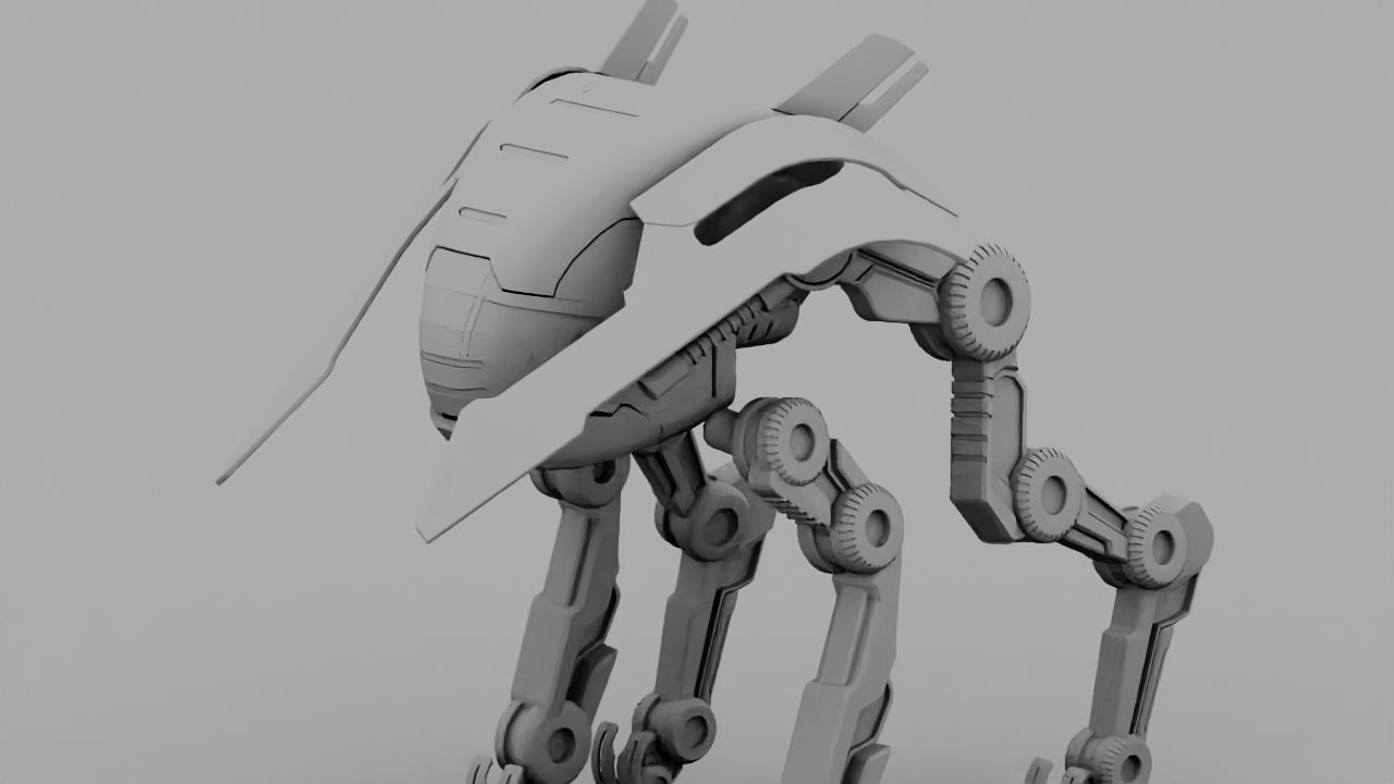 Alien Bot rigged 3D model_22