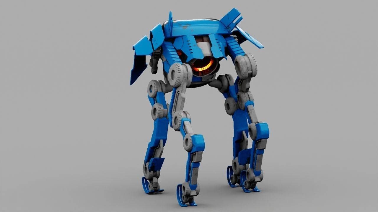 Alien Bot rigged 3D model_8