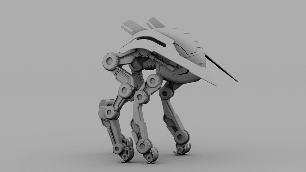 Alien Bot rigged 3D model_20