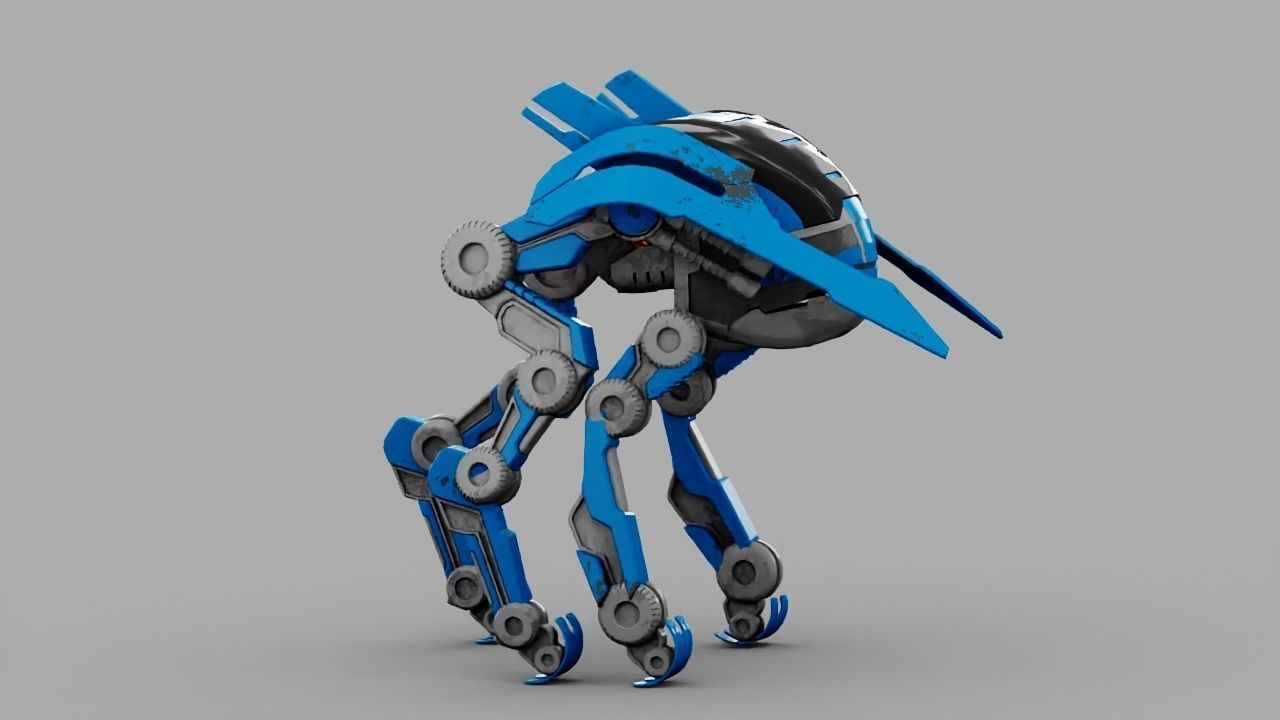 Alien Bot rigged 3D model_19